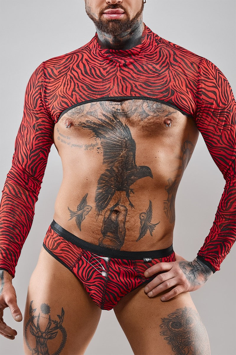 Crop Top RELeonel001 schwarz/rot von RFP Razor’s Edge Kollektion Crop Top RELeonel001 schwarz/rot von RFP Razor’s Edge Kollektion